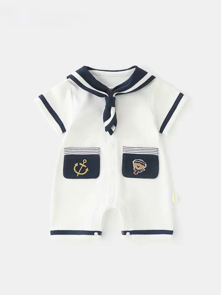 Little Sailor Cotton Romper