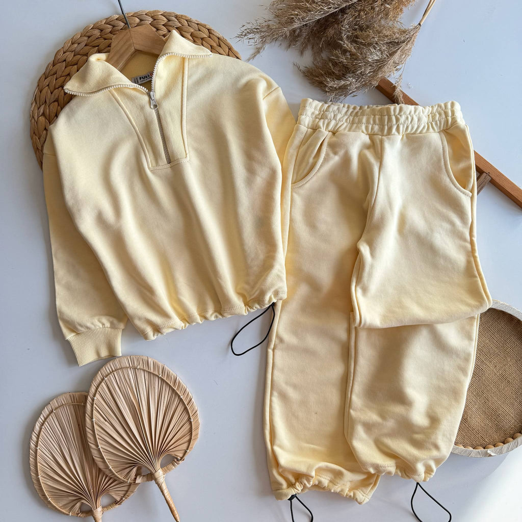Lemon Half-Zip Jogger Set