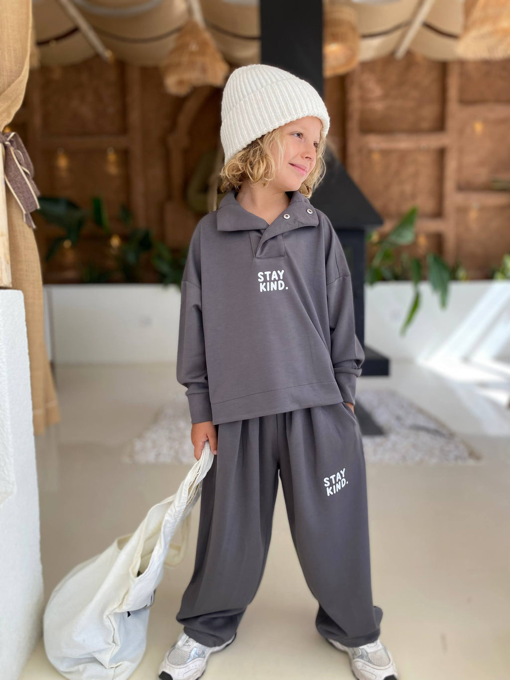 Collared Sweatshirt & Jogger Set