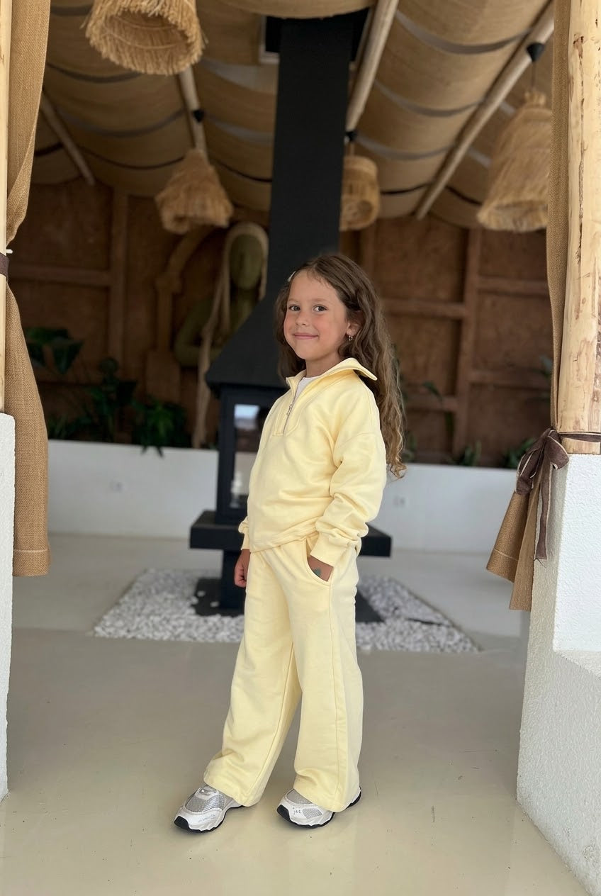 Lemon Half-Zip Jogger Set