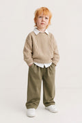 Knit Sweater, Shirt & Pants 3-Piece Set